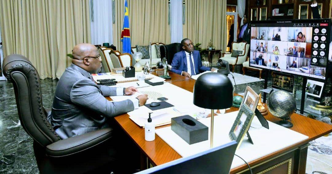 Le président Félix Tshisekedi en conseil des ministres.