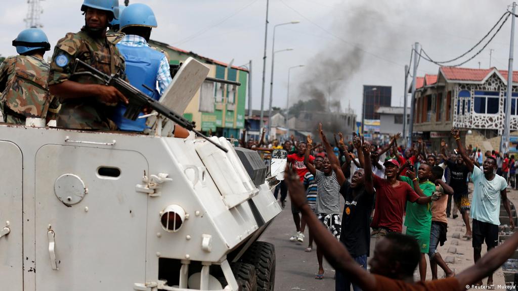 Une foule en colère contre la Monusco à Beni.