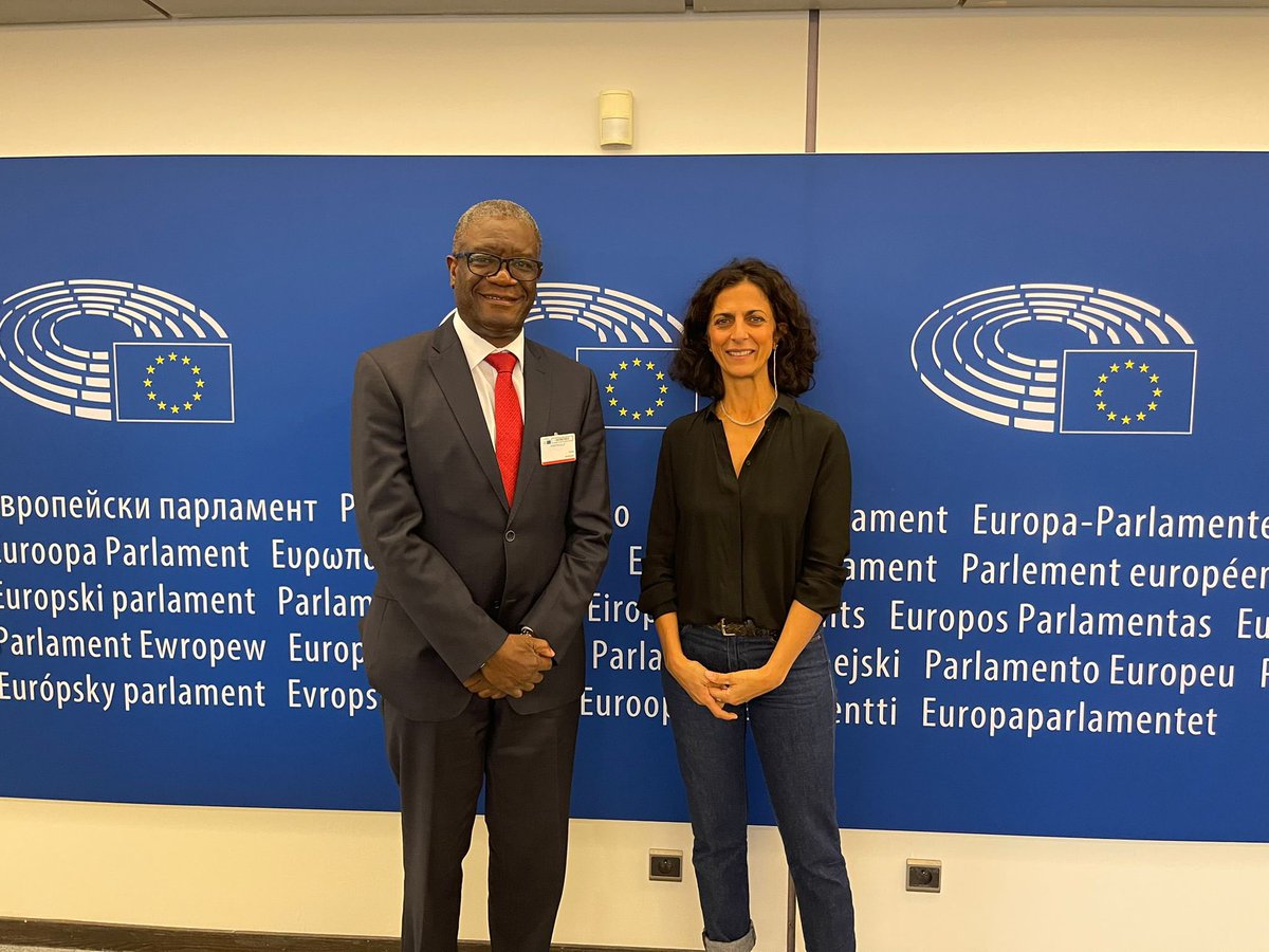 Le Dr. Mukwege et l’Euro-députée Maria Arena