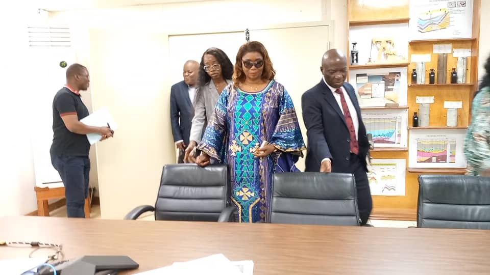 DGA de Lignes Maritimes Congolaises (LMC), Gisèle Mbwansiem en séance de travail
