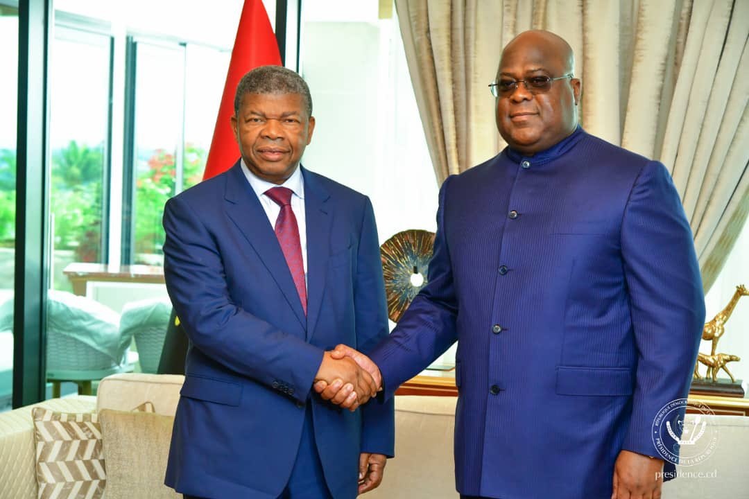 Les présidents Joao Lourenco et Félix Tshisekedi