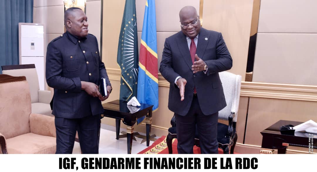 Le président Félix Tshisekedi et l’inspecteur général des finances-chef de service Jules Alingete Key