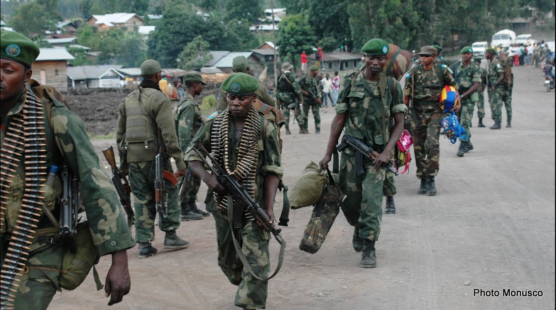 Des militaires congolais renforcent leurs positions autour de Goma au second jour des affrontements face aux rebelles du M23 (Photo Monusco)