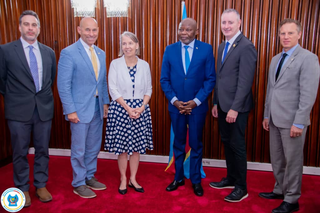 Le président de l’AN. Vital Kamerhe avec les membres du Congrès américain à Kinshasa