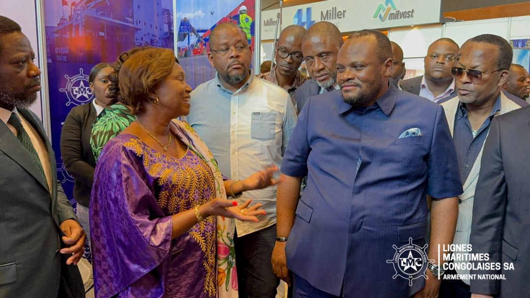 8ÈME ÉDITION EXPO BETON : le stand de LMC SA sponsor officiel de l’événement visité par les autorités de Kinshasa et les organisateurs