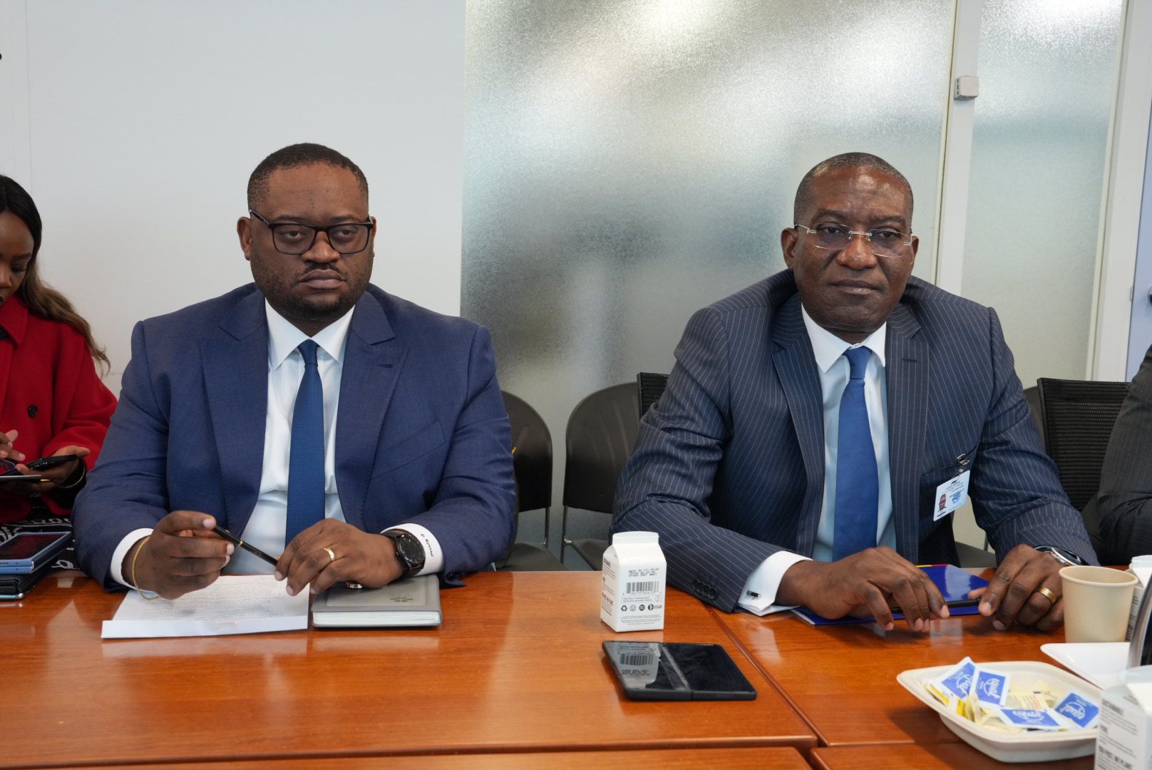 Les ministres Doudou Fwamba (Finances) et Guylain Nyembo (Plan)