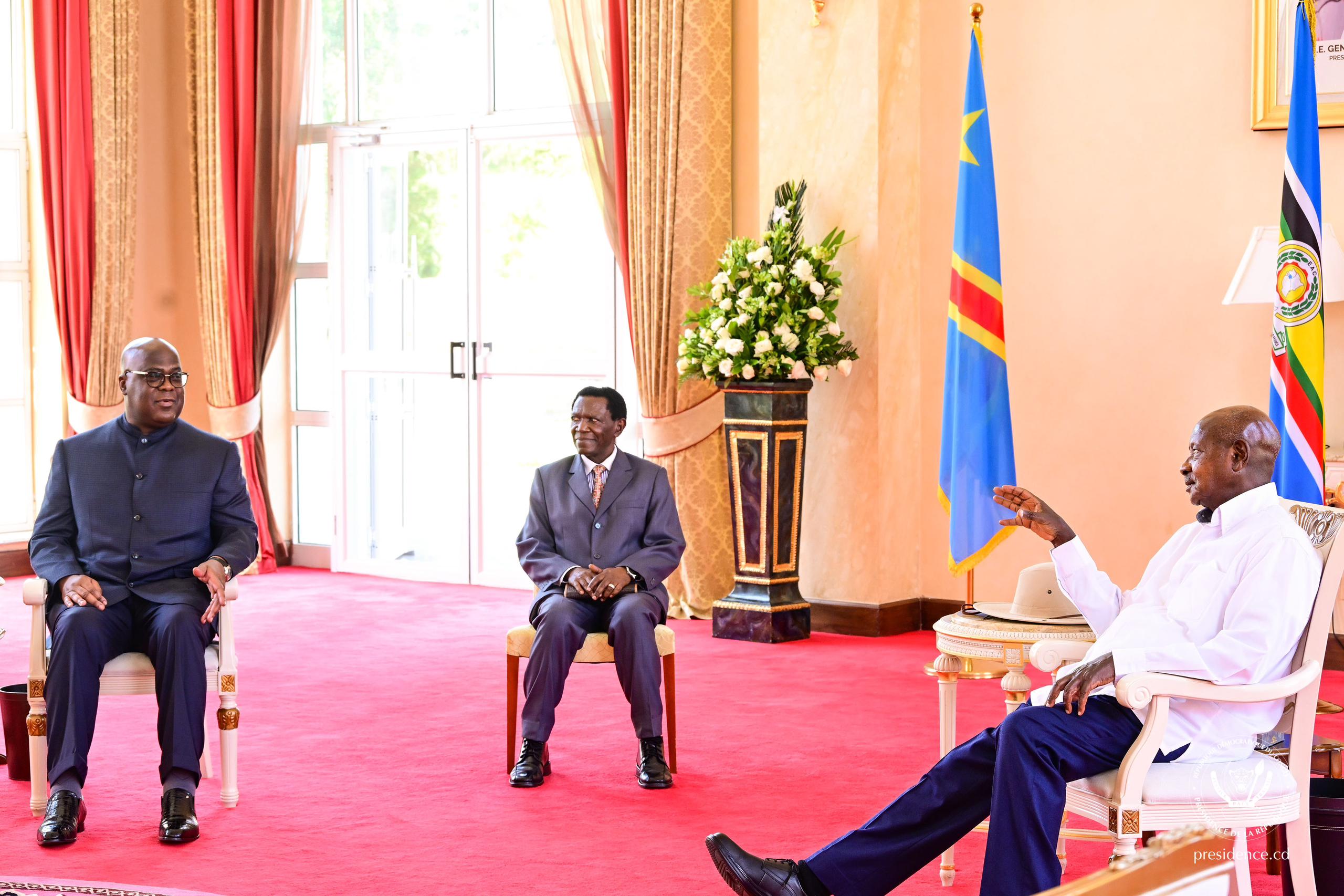 Tête-à-tête Félix Tshisekedi - Yoweri Museveni à Entebbe