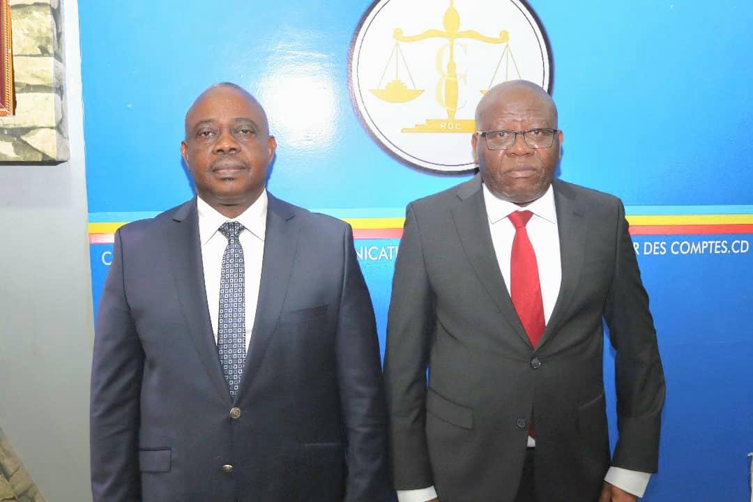 L’IGF-chef de service Christophe Bitasimwa et le président de la C. des comptes Jimmy Munganga