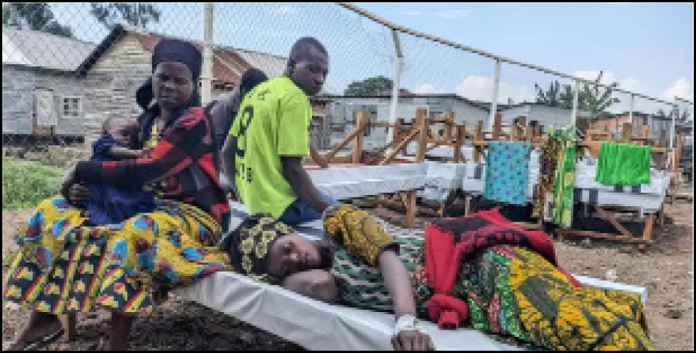 Des personnes atteintes de choléra