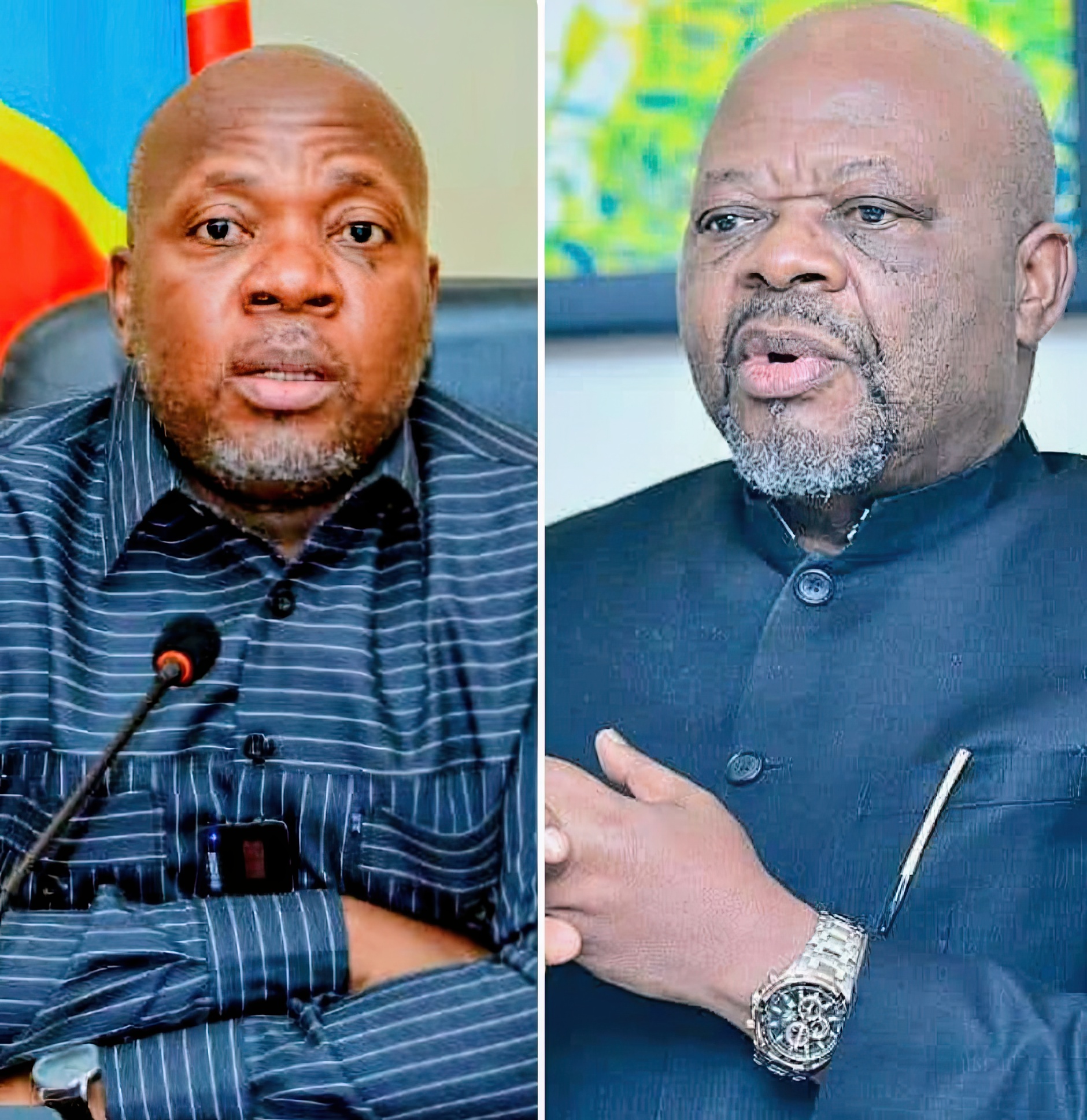 Le gouverneur du Haut-Uélé Jean Bakomito et le ministre honoraire Simon Bulupiy Galati