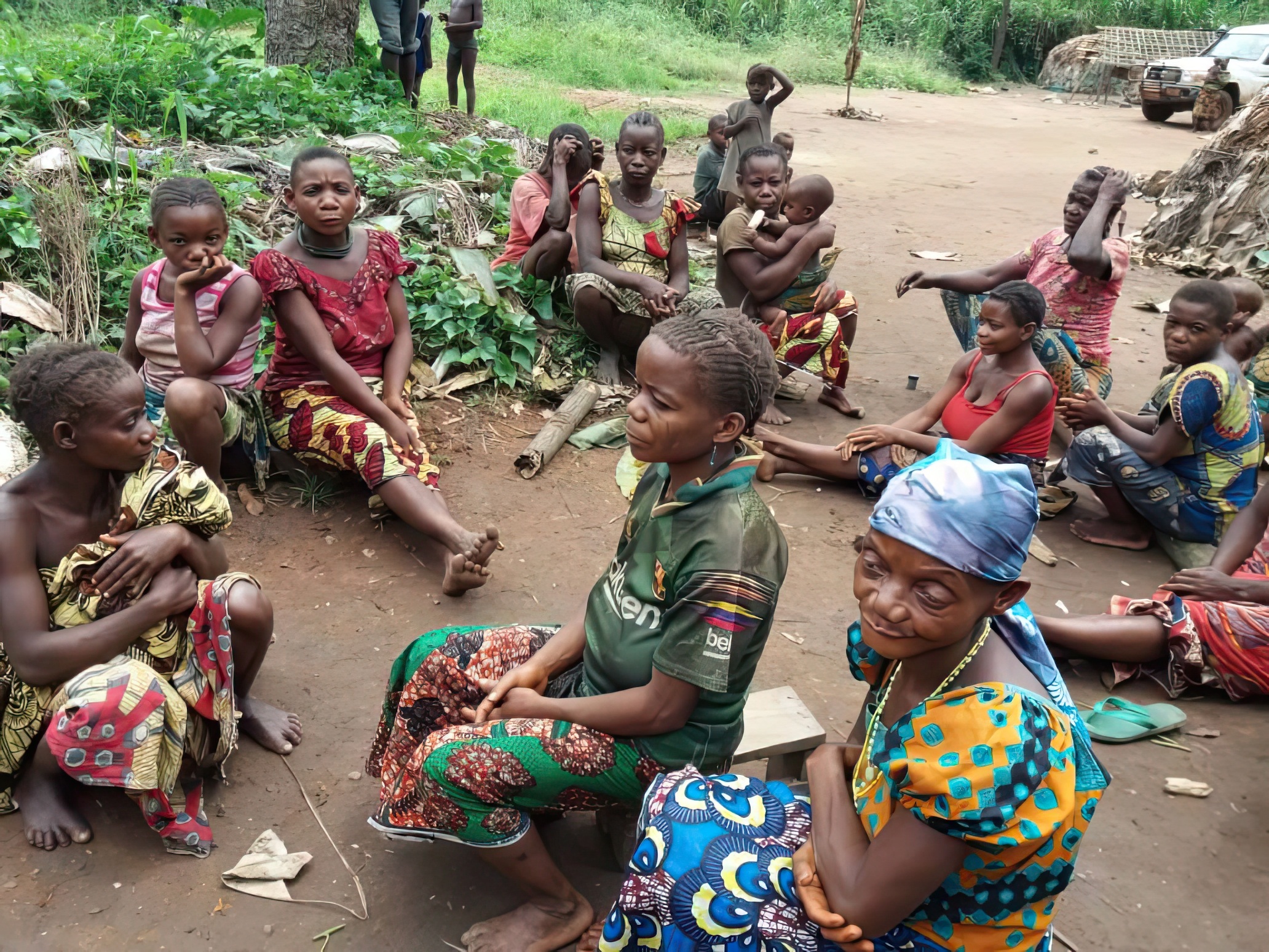 Des pygmées déplacés de Mambasa