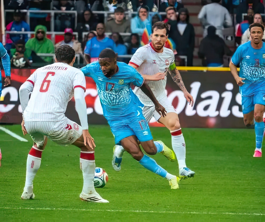 Le match amical RDC - Danemark.