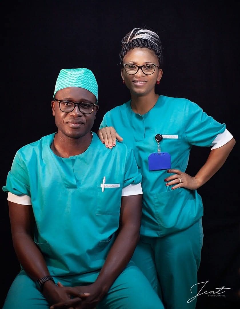 Le couple Dr Benjamin et Violette-Olgha Tatete, propriétaires du TVC Médical