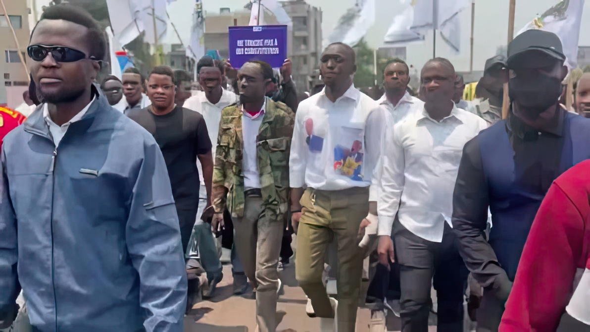 Manassé lors d’une manifestation de la C64. 