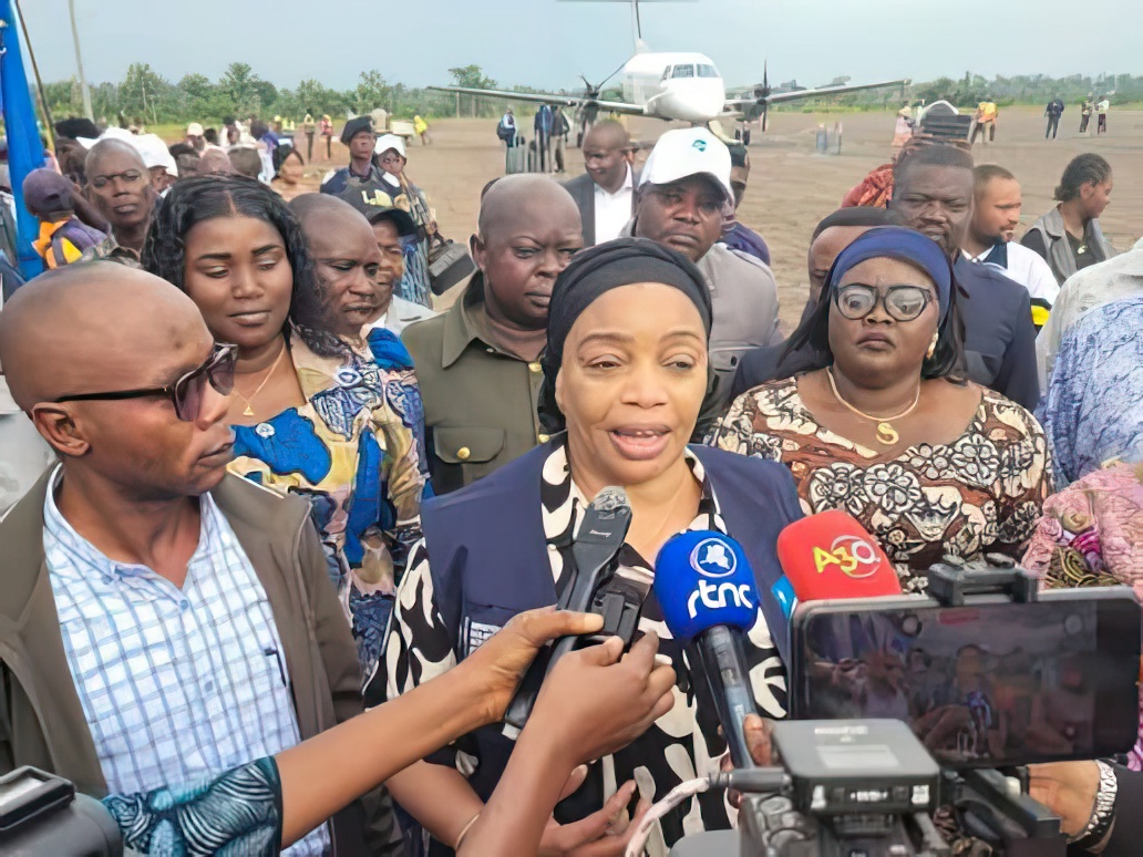 La Min’Etat des Affaires sociales Eve Bazaiba à Bunia.