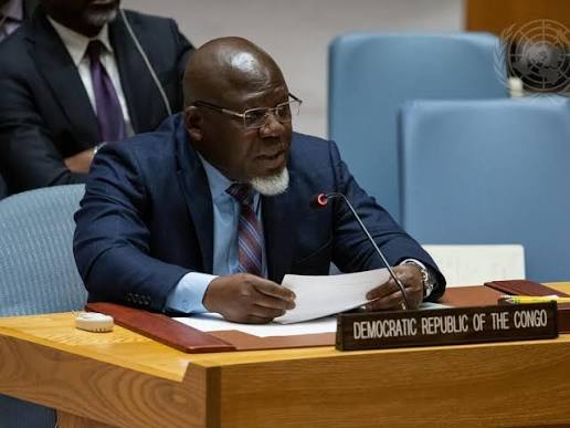 Zénon Mukongo Ngay, représentant permanent de la RDC au CS